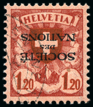 Stamp of Switzerland / Schweiz 1924 Völkerbund 1F20 Wappenmuster