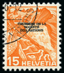 Stamp of Switzerland / Schweiz 1944 Völkerbund Landschaftsbilder 15C, 20C, 25C