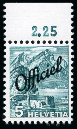 Stamp of Switzerland / Schweiz 1942 Bundesverwaltung Landschaftsbilder 5C und 30C