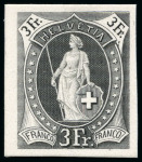 Stamp of Switzerland / Schweiz » Stehende Helvetia Partie Probedrucke auf Steckkarten