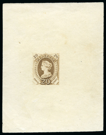 Stamp of Switzerland / Schweiz » Stehende Helvetia "Libertas" Einzelabzüge