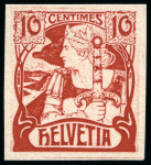 Stamp of Switzerland / Schweiz ca.1880-1960, Partie Probedrucke und Essais