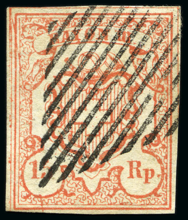 Stamp of Switzerland / Schweiz » Rayonmarken » Rayon III, kleine Ziffer (Rp.) Type 5 mit Plattenfehler: Strich im Markenbild