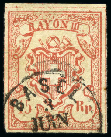 Stamp of Switzerland / Schweiz » Rayonmarken » Rayon III (grosse Ziffer) Type 2 mit Rundstempel BASEL 3 JUIN... Entwertet