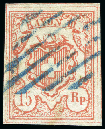 Stamp of Switzerland / Schweiz » Rayonmarken » Rayon III (grosse Ziffer) Type 9 mit blauer Luzerner Raute entwertet