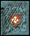 Stamp of Switzerland / Schweiz » Rayonmarken » Rayon I, dunkelblau ohne Kreuzeinfassung Sehr Reichhaltige Auswahl mit 110 Marken