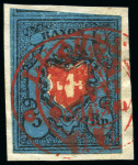 Stamp of Switzerland / Schweiz » Rayonmarken » Rayon I, dunkelblau ohne Kreuzeinfassung Sehr Reichhaltige Auswahl mit 110 Marken
