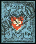 Stamp of Switzerland / Schweiz » Rayonmarken » Rayon I, dunkelblau ohne Kreuzeinfassung Sehr Reichhaltige Auswahl mit 110 Marken