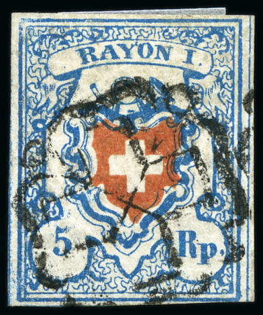 Stamp of Switzerland / Schweiz » Rayonmarken » Rayon I, hellblau, ohne KE (DIVERSE) Sehr reichhaltige Auswahl mit 90 Marken
