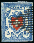 Stamp of Switzerland / Schweiz » Rayonmarken » Rayon I, hellblau, ohne KE (DIVERSE) Sehr reichhaltige Auswahl mit 90 Marken