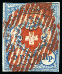 Stamp of Switzerland / Schweiz » Rayonmarken » Rayon I, hellblau, ohne KE (DIVERSE) Sehr reichhaltige Auswahl mit 90 Marken