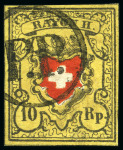 Stamp of Switzerland / Schweiz » Rayonmarken » Rayon II, gelb, ohne Kreuzeinfassung (Diverse) Sehr reichhaltige Auswahl mit 115 Marken