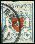 Stamp of Switzerland / Schweiz » Rayonmarken » Rayon I, hellblau, ohne KE (DIVERSE) Sehr Reichhaltige Auswahl mit 135 Marken