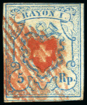Stamp of Switzerland / Schweiz » Rayonmarken » Rayon I, hellblau, ohne KE (DIVERSE) Sehr Reichhaltige Auswahl mit 135 Marken