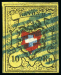 Stamp of Switzerland / Schweiz » Rayonmarken » Rayon II, gelb, ohne Kreuzeinfassung (Diverse) Sehr reichhaltige Auswahl mit 145 Marken