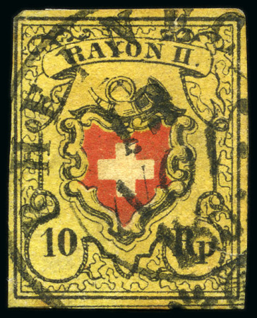Stamp of Switzerland / Schweiz » Rayonmarken » Rayon II, gelb, ohne Kreuzeinfassung (Diverse) Sehr reichhaltige Auswahl mit 145 Marken
