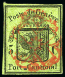 Stamp of Switzerland / Schweiz 1843-52, Sehr Reichhaltige Altschweiz Dubblettenpartie