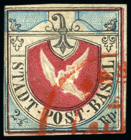 Stamp of Switzerland / Schweiz » Kantonalmarken » Basel Basler Taube, lebhaftblau