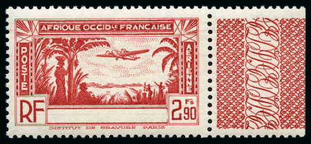 Stamp of Colonies françaises » Côte-d'Ivoire 1940 Série Avion en vol avec variété