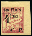 Stamp of Colonies françaises » Côte-d'Ivoire 1905 COLIS POSTAUX Yv. 18 à 22, bdf