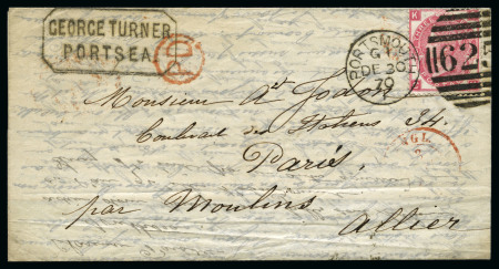 Stamp of France Rarissime Boule de Moulins avec timbre anglais