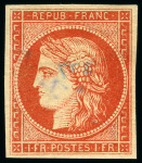 Stamp of France FAUX SPERATI 1F vermillon, 1F carmin, 1F Empire