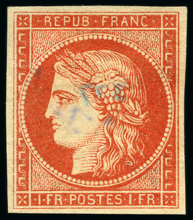 Stamp of France FAUX SPERATI 1F vermillon, 1F carmin, 1F Empire