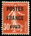 Stamp of France » Préoblitérés POSTES FRANCE 1922 15c Semeuse lignée et 30c rouge
