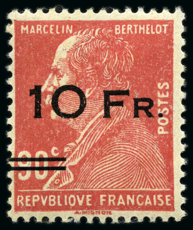 Stamp of France » Poste Aérienne 1928 ILE DE FRANCE 10F sur 90c neuf sans charnière