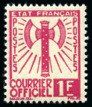 Stamp of France » Service 1943 FRANCISQUE, Série complète de 15 valeurs