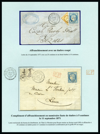 Stamp of France » Collections Septembre 1871 : Groupe de 4 lettres