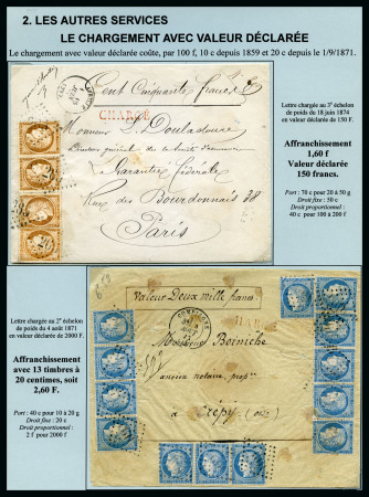 Stamp of France Utilisation du type Siège sur les lettres