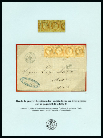 Stamp of France Utilisation du type Siège en POSTE MARITIME