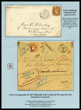Stamp of France Utilisation du type Siège pour les ETATS-UNIS