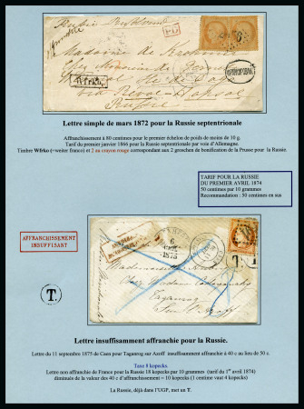 Stamp of France Utilisation du type Siège pour la RUSSIE