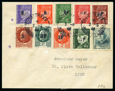 Stamp of France » Libération TOURS 10 valeurs obl. Tours 02.09.1944