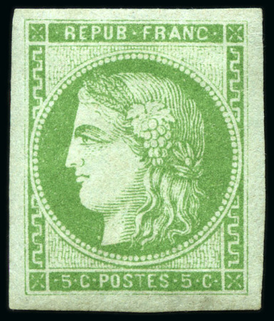 Stamp of France 1870 5c Bordeaux REPORT I avec belles marges, neuf