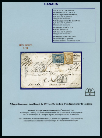 Stamp of France Exceptionnelle lettre pour le CANADA