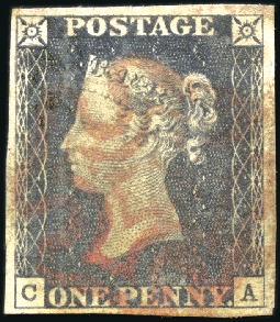 Stamp of Great Britain » 1840 1d Black and 1d Red plates 1a to 11 1840 1d Black pl.1b selection of 5, all with four 