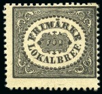 Stamp of Sweden LOCAL POST : the two mint stamps, very fine