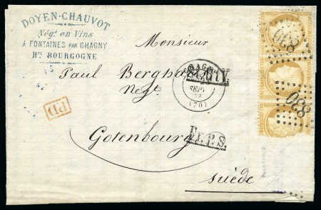 Stamp of Sweden 1874, Unique combination with "FR.p.s" and "St.UtV