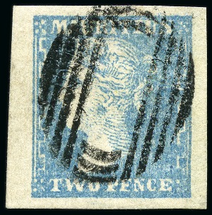 Stamp of Mauritius » 1859 Dardenne Issue (SG 41-44) 1859 Dardenne 2d pale blue