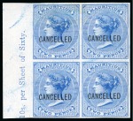 Stamp of Mauritius 1863-72 1d, 2d, 4d, 6d, 10d and 1s imperforate CANCELLED proofs