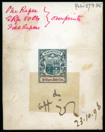 Stamp of Mauritius » Later Issues 1896 Composite essay for the 1900-02 Arms high values,