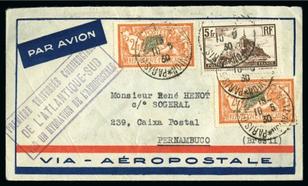 Stamp of France 1930 (12-13 Mai) Première traversée de l'Atlantiqu