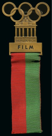 Stamp of Olympics » 1936 Berlin » Medals 1936 Berlin "Film" participation badge and origina