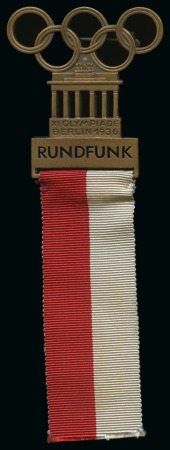 Stamp of Olympics » 1936 Berlin » Medals 1936 Berlin "Rundfunk" (Broadcasting) participatio