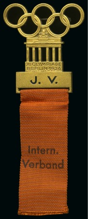 Stamp of Olympics » 1936 Berlin » Medals 1936 Berlin "J. V." (International Association) participation