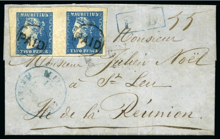 Stamp of Mauritius » 1859 Dardenne Issue (SG 41-44) 1860 (Mar 8) Entire datelined "Ile Maurice, St. Av