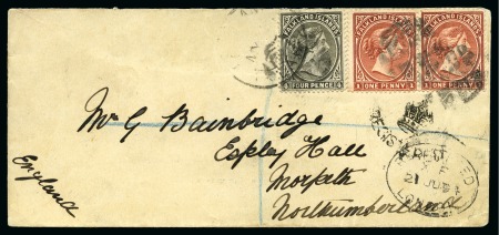 Stamp of Falkland Islands 1894 (May 15) "Bainbridge" envelope to England wit